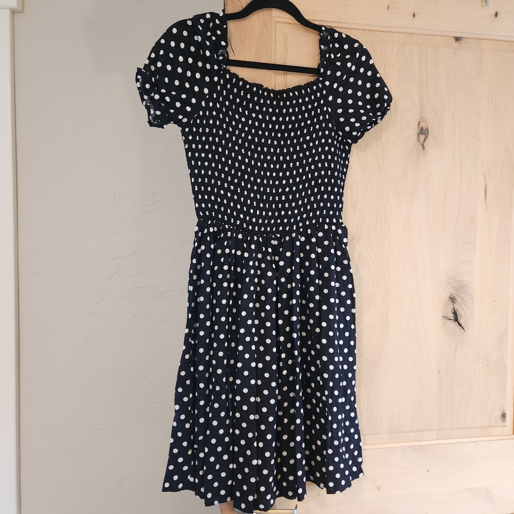 Papillon Polka Dot Smocked Dress
